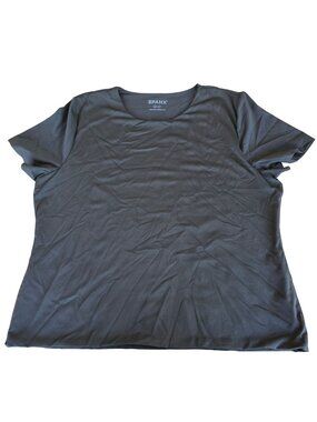 SPANX smooth Crewneck Tee Black Smoothing Shaping Top 3X Plus
